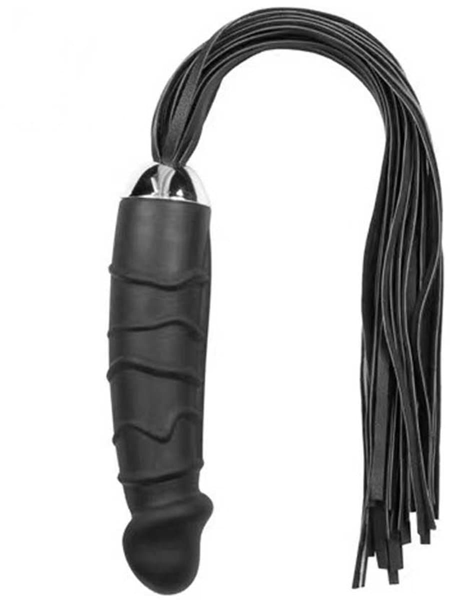 Vibrator Zweep - Zwart - 10 Vibratiestanden - Flogger - BDSM - 2 In 1 — afbeelding 1