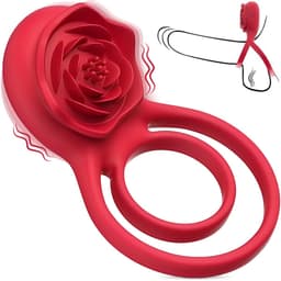 Vibrerende Cockring Silliconen - Met Roos Clitoris stimulator - Penisringen voor mannen - Sex toys voor koppels - Jespro — thumbnail 1