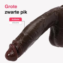 Jespro Dildo XXL 28cm - BBC - Realistische grote zwarte lul - BPA vrij — thumbnail 2