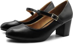 Dames Mary Jane Pumps Plat - Elegante Ronde Neus Comfortabele Sluiting — thumbnail 5