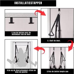 DYNA® Sex Schommel - Sex Stoel - Bondage - Zwart - 35cm x 21cm x 9cm — thumbnail 7