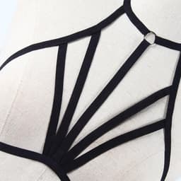 Dames Harness Bralette - Elastische Bandage - Avondje Uit - Hollow Cage Design - 10x10x1 cm - Zwart — thumbnail 2