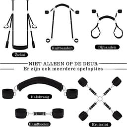 Aura® Sex Schommel - Sex Swing Extra Stevig – Seksschommel – Seksspeeltjes voor Koppel – Seks Schommel BDSM – Erotiek Toys - Vastbinden Vrouwen - Porno Schommel - Neuken - Sex Sling – Love Swing – Discreet Verpakt - Zwart - 32cm x 25cm x 11cm — thumbnail 2