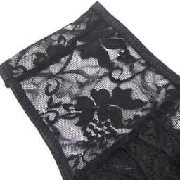 Zeloria Kanten Slip met Open Kruis – Zwart – Dames Lingerie Slip met Stretch – XL — thumbnail 3