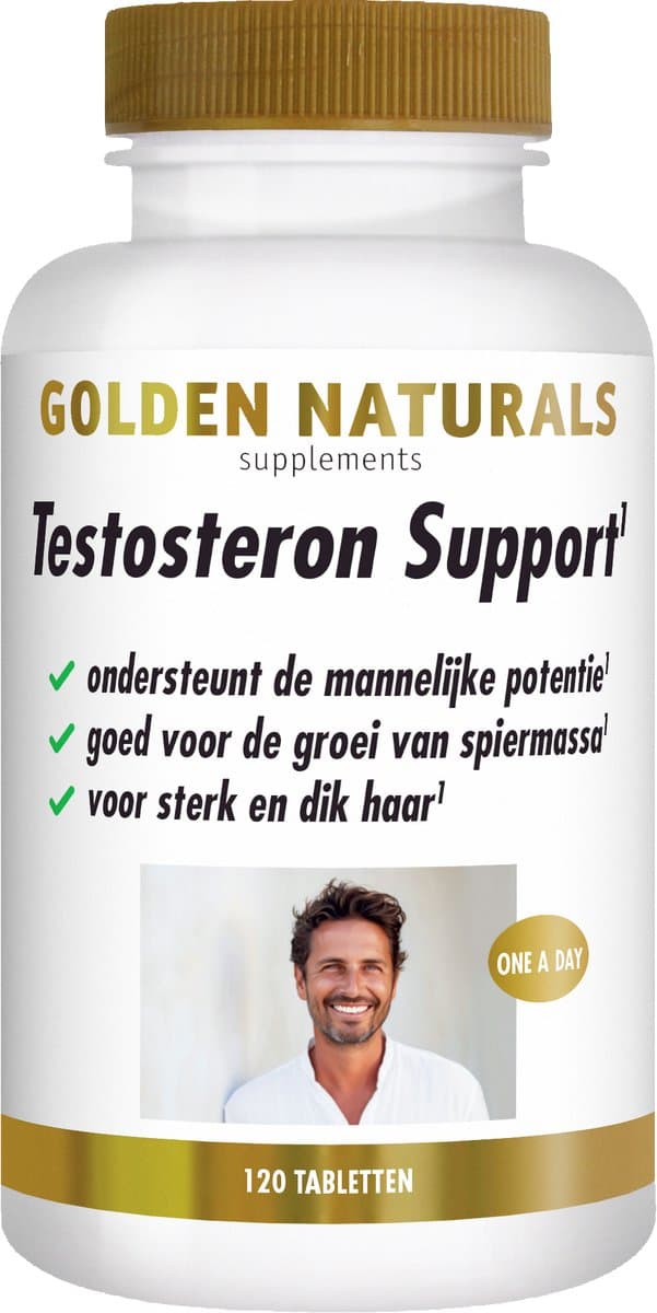 Golden Naturals Testosteron Support Vegan 60 tabletten — afbeelding 1
