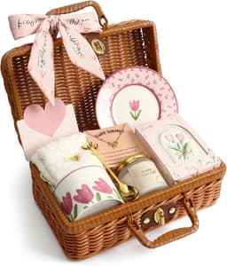 Cadeauset Vrouwen - Verjaardagscadeau - Feestelijke Gelegenheden - Inclusief Geurende Kaars - 12 x 20 cm - Roze — thumbnail 1