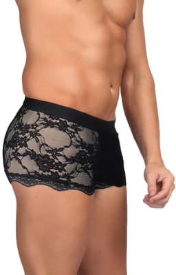 Zeloria Heren Kant Boxer – Transparante Erotische Lace Boxershort – Zwart – S – Stretch & Comfort — thumbnail 16