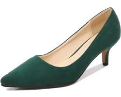 Elegante Dames Pumps met Lage Kittenhak en Puntige Neus - Comfortabele Bruidsschoenen