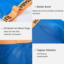 Heren Boxershorts Lange Pijpen van Ademend en Zacht Bamboe Ondergoed — thumbnail 4
