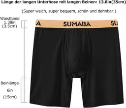 Heren Boxershorts Lange Pijpen van Ademend en Zacht Bamboe Ondergoed — thumbnail 5