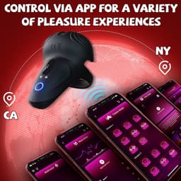 Daity Vibrerende Cockring – Penisring met 10 Vibratiestanden & APP – Testikel Stimulator & Perineum Massage – Siliconen – Voor Sterkere en Langere Erectie – Seksspeeltje voor Mannen & Koppels — thumbnail 4