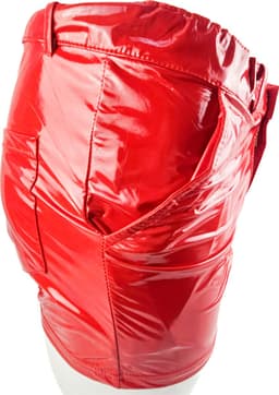 BamBella ® - Korte broek Maat L/XL Datex Rood (Latex en stof SM kleding BDSM erotische heren kleding ondergoed lingerie onderbroek zwart — thumbnail 2
