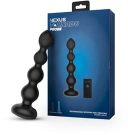 Nexus Tornado Anaal Plug Large - Roterend en Vibrerend - Geribbelde Schacht - 27 Combinaties - 3 Rotatiestanden - 6 Stimulatiemodi - IPX7 Waterdicht - 100% Siliconen - USB-oplaadbaar - Draadloze Afstandsbediening - 1 Uur Gebruikstijd — thumbnail 3
