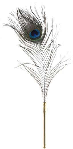 Sevanda - Natural Peacock Flirting - Veren Kietelaar met Verwisselbare Veren - Goud/Zwart — thumbnail 4