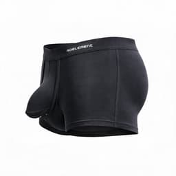 Ademende anti-zweet boxershort - Heren ondergoed plus size - Opening tussen penis en balzak - Hygiënisch - Zwart — thumbnail 2