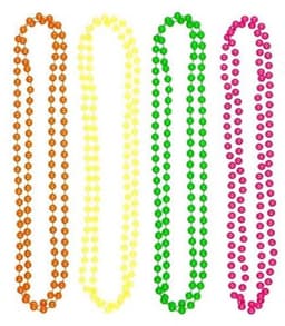 Plastic ketting - 8 stuks - 80 cm - Kleurrijke imitatieparelketting - Feestelijke kostuumketting voor dames - Kralenketting accessoire - Halsketting - Plastic kralen choker - Neon parels - Armband - Vintage kleding - Accessoire ketting - Feestketting — thumbnail 1