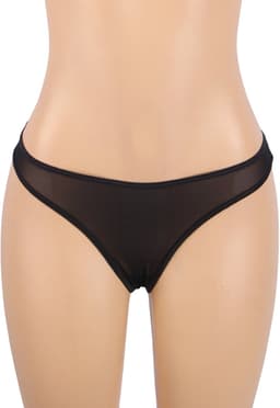 Zeloria Erotische Lingerie Jarretelgordel met Slip P5265 – Luxe Kant met Strikjes & Clips – Zwart – XS/S — thumbnail 14