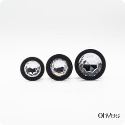 OHYES 3-Delige Siliconen Buttplug Set – Anal Butt Plug – Seks Toys voor Mannen & Vrouwen – Anale Seksspeeltjes - Buttplugs Anaal Speeltje met Diamanten — thumbnail 2