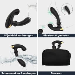 Prostaat Vibrator Mannen - Nappex™ Tambo Prostaat Stimulator - [ Incl. Krachtige Prostaat Thruster ] Vibrerende Buttplug - Anaal Vibrator - Dildo - Erotiek - Anale Speeltjes - Kamasutra - Sex Toys voor Mannen & Koppels - Zwart — thumbnail 10