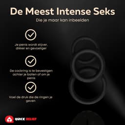 Quick Relief Cockring XYZ™ - Set van 3 Cockringen - Siliconen Cockring - Penisring - Verstelbaar - Sex Toys voor Mannen en Koppels - Ballstretcher - Seksspeeltjes voor Heren — thumbnail 6