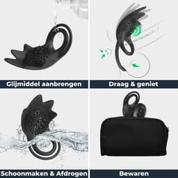 Cockring Vibrerend - Nappex™ Manu Vibrerende Penisring met Afstandsbediening [Discreet Verzonden] - Siliconen Cockringen - Sex Toys voor Koppels - Vibrators voor Mannen en Vrouwen - Zelf Aftrekken - Kamasutra - Erotiek — thumbnail 10