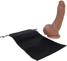Sensationsdeluxe - Realistische Dildo met balzak - 20,5 cm - Dildo met zuignap - Beige -Sex speeltje voor Mannen Anaal - en voor Vrouwen en man — thumbnail 1