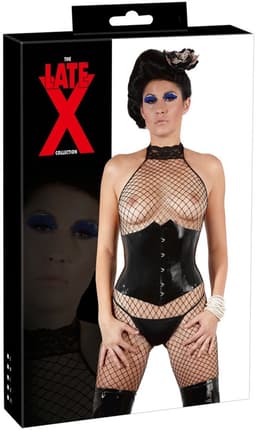 LateX – Latex Korset Klassiek en Uitdagend voor Extra Spanning en Uitdaging Maat M - Zwart — thumbnail 1