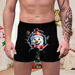 Grappige Kerst Boxershort Heren - Comfortabel Ondergoed met Feestelijke Print — thumbnail 1