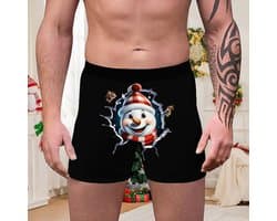 Grappige Kerst Boxershort Heren - Comfortabel Ondergoed met Feestelijke Print