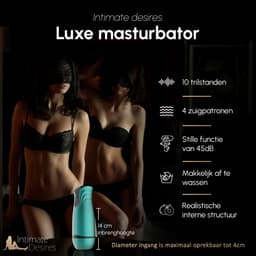 Intimate Desires® London - Masturbator voor man - Pocket Pussy - Tril- & Zuigfunctie - Automatische Masturbator - Sex Toys voor mannen - Oplaadbaar — thumbnail 8