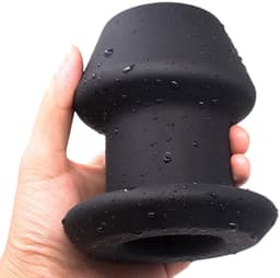 Gigantische Holle Buttplug XXL - Tunnel - Anaal - Mega - Siliconen - Zwart — thumbnail 1