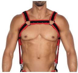 Cut4Men - Fetish Harnas - Tuigje - Neo - Rood/Zwart — thumbnail 5