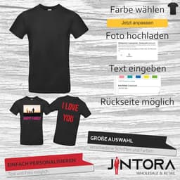 Persoonlijk T-shirt - Ontwerp zelf met foto en tekst - aan beide zijden gepersonaliseerd — thumbnail 2