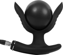 Rimba Electro Play - E-Stim Opblaasbare Anaal Plug - Bi-Polair - Zwart — thumbnail 7