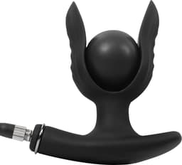 Rimba Electro Play - E-Stim Opblaasbare Anaal Plug - Bi-Polair - Zwart — thumbnail 8