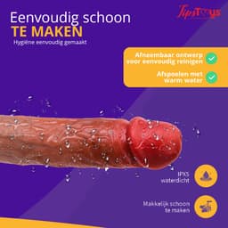 TipsToys® 3 in 1 Multifunctionele Dildo - Vibrator met Afstandsbediening en Verwarming 42°C - Likkend, Verwarmend, Vibrerend, Thrusting en Handsfree - Op en Neer functie - Seksspeeltjes voor Vrouwen - Sextoys voor Koppels — thumbnail 3