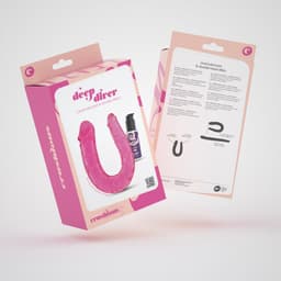 Deep Diver - Double Dildo with Anal Lubricant - 1.7 fl oz / 50 ml - Pink — thumbnail 3