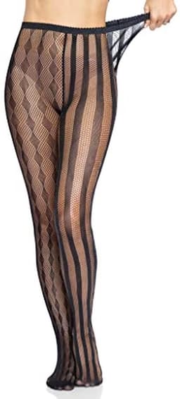 Harlequin Fishnet Kostuum Panty Dames — thumbnail 3