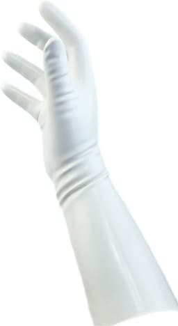 BamBella® - 100% LATEX Handschoenen kort BDSM SM sexy glans handschoen wit — thumbnail 3