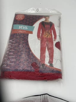 Kinky Heren Verkleedkostuum Duivel – Rood Topje met Vlammenprint & Broek – Maat M — thumbnail 2