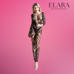 Elara - Olivia - Bodystocking Erotische Lingerie met Open Kruis - Catsuit - S t/m XL - Sexy Dames Lingerie - Bodysuit — thumbnail 7