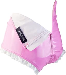 BamBella® Slip Onderbroek - Maat S/M - Erotische Sexy BDSM Lingerie Dames - Roze rits ondergoed Datex mix latex en stof wetlook open kruis — thumbnail 4