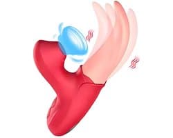 Tong Vibrator Met Satisfyer - Likkende Tong Vibrator - Bef Vibrator - Dildo Vibrator - Clitoris Stimulator - 10 Likstanden & 10 Zuigstanden - Siliconen - Incl. E-book