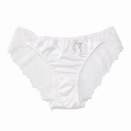 Satijnen Slip Dames - Sexy - Wit - Ondergoed - String - Lingerie - Maat L/XL — thumbnail 1