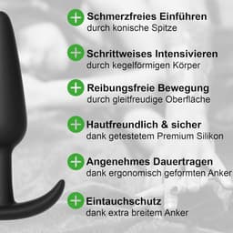 Lzwintrading - Buttplug Set - 4 Delige Siliconen Buttplugs Set voor Mannen en Vrouwen - Sex Toys voor Koppels - Anale Speeltjes - Anaal Dildo - Anale Plug - Ø2,1cm Ø2.4cm Ø3.1cm Ø4.0cm — thumbnail 6