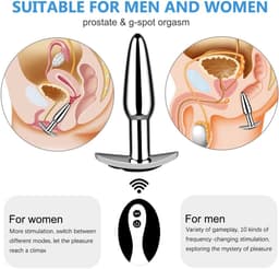 Lzwintrading - Buttplug Vibrator met Afstandsbediening - Vibrators voor Vrouwen & Mannen - Prostaat Stimulator - Metalen Butt Plug met 10 Vibratie Standen - Sex Toys voor Koppels - Anale Speeltjes - Vibrerende Buttplug — thumbnail 6