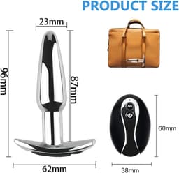 Lzwintrading - Buttplug Vibrator met Afstandsbediening - Vibrators voor Vrouwen & Mannen - Prostaat Stimulator - Metalen Butt Plug met 10 Vibratie Standen - Sex Toys voor Koppels - Anale Speeltjes - Vibrerende Buttplug — thumbnail 7