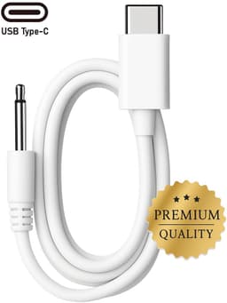 DC oplaadkabel - USB-C naar DC Oplader - USB-C DC 2,5mm Oplaadkabel lengte DC pin 17mm - 80cm - Wit - Voor vibrator - Vibrators — thumbnail 1