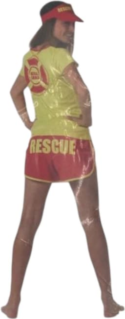 Sexy lifeguard kostuum dames – Erotisch strandwacht setje – Baywatch look – Rood/geel – 3-delig – Verleidelijke outfit – Maat M — thumbnail 2
