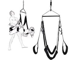 Sex Schommel - Sex Swing Extra Stevig – Seksschommel – Seksspeeltjes voor Koppel – Seks Schommel BDSM – Erotiek Toys - Sex Sling – Love Swing – Discreet Verpakt – Zwart